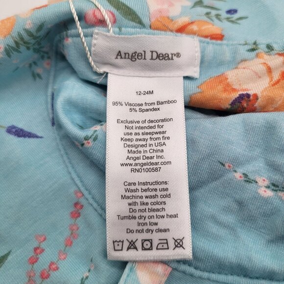 ANGEL DEAR Baby Toddler 12-24M Bucket Sun Hat Viscose from Bamboo Floral NWT - Picture 3 of 4